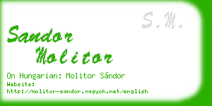 sandor molitor business card
